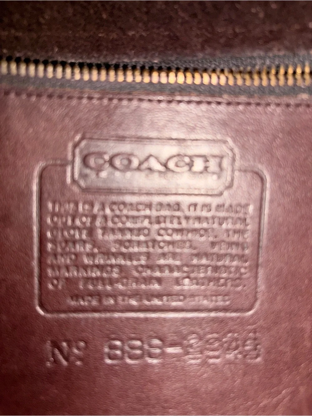 Coach Brown Rare Double Heat Stamp Misprint Brown Messager Bag